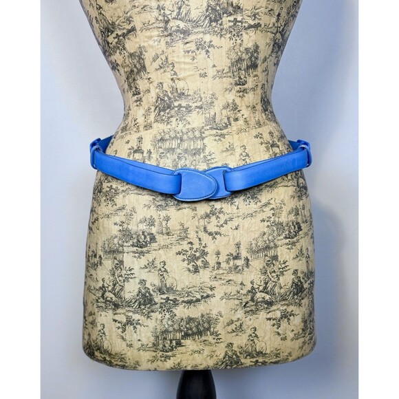 Louis Vuitton Women’s Leather Belt Blue Adjustable Hook Front 31”-34” - Picture 12 of 16